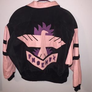 Flaming Phoenix Leather Jacket Large